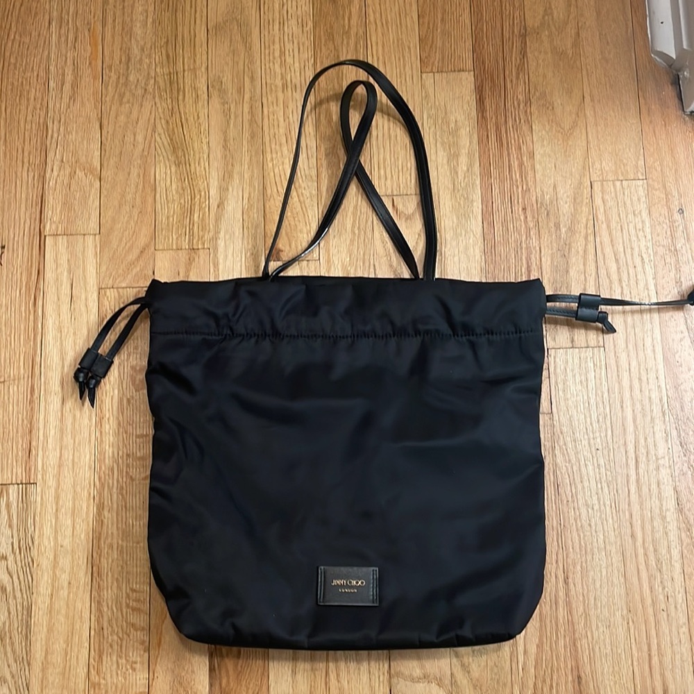 Jimmy Choo Black Candice Coulisse Tote Bag